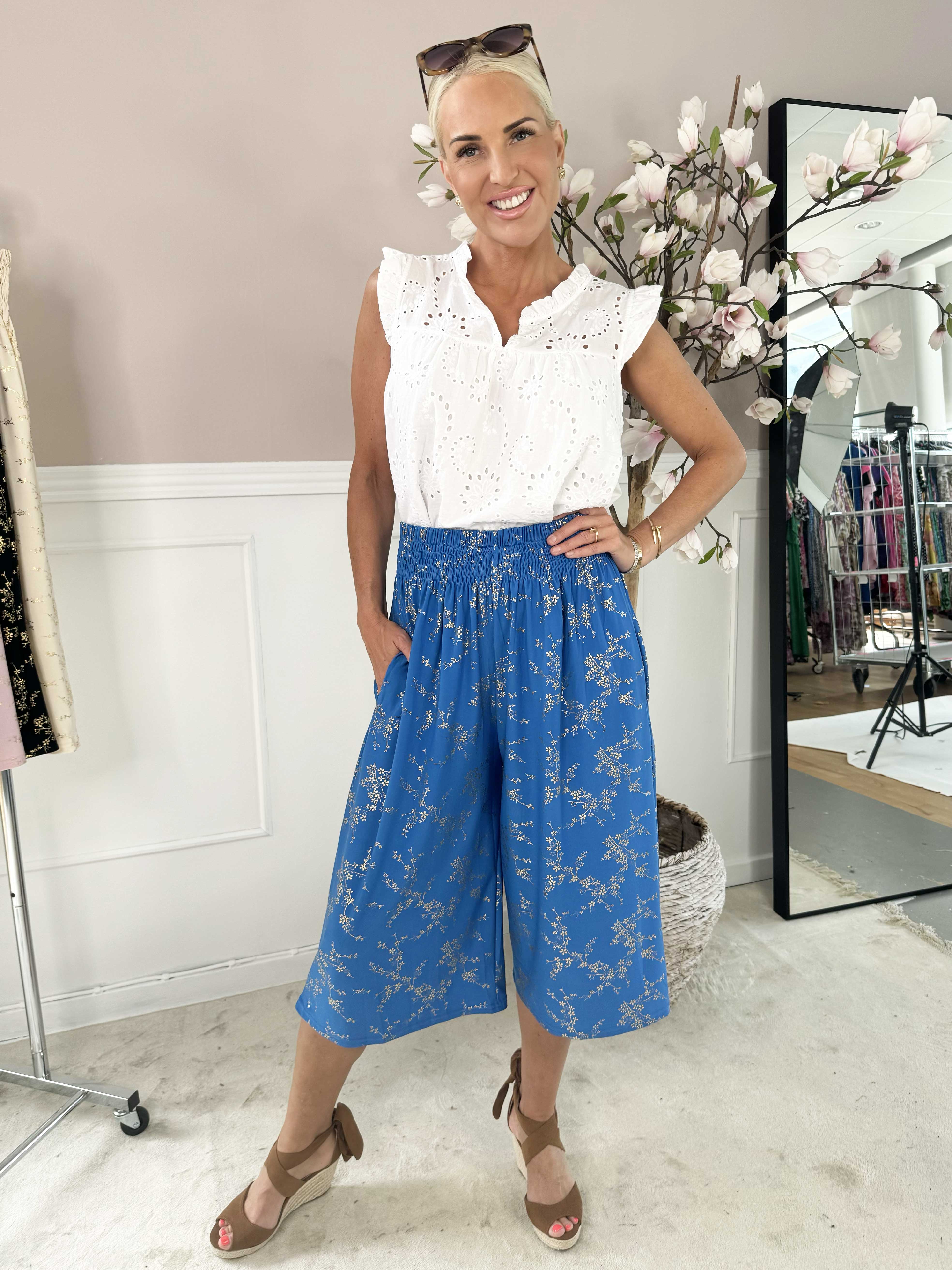 Pams Gold Knickers - Knickers i elastiskt tyg med resårkant